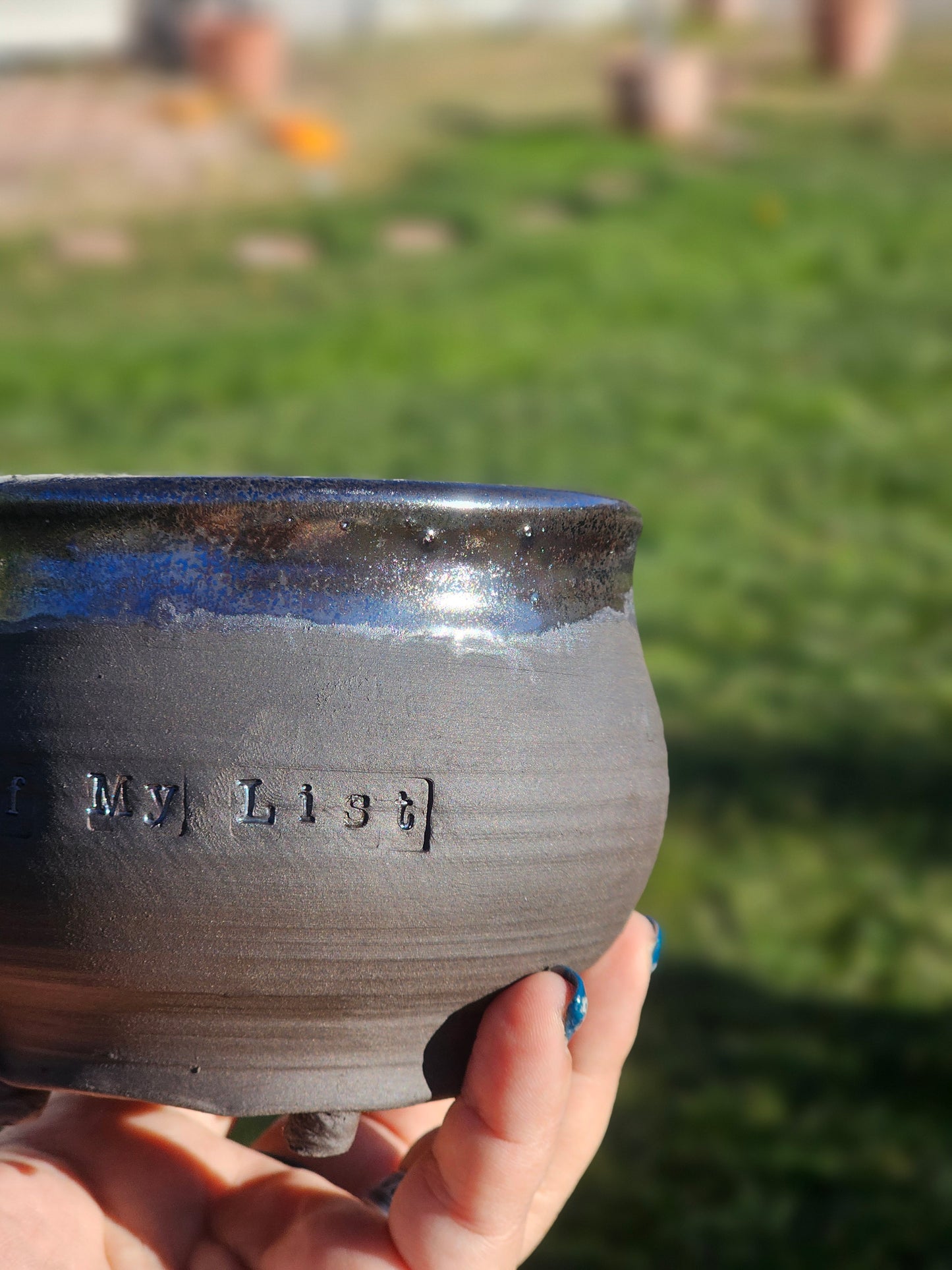 Checking Names Off My List Cauldron Mug Iridescent