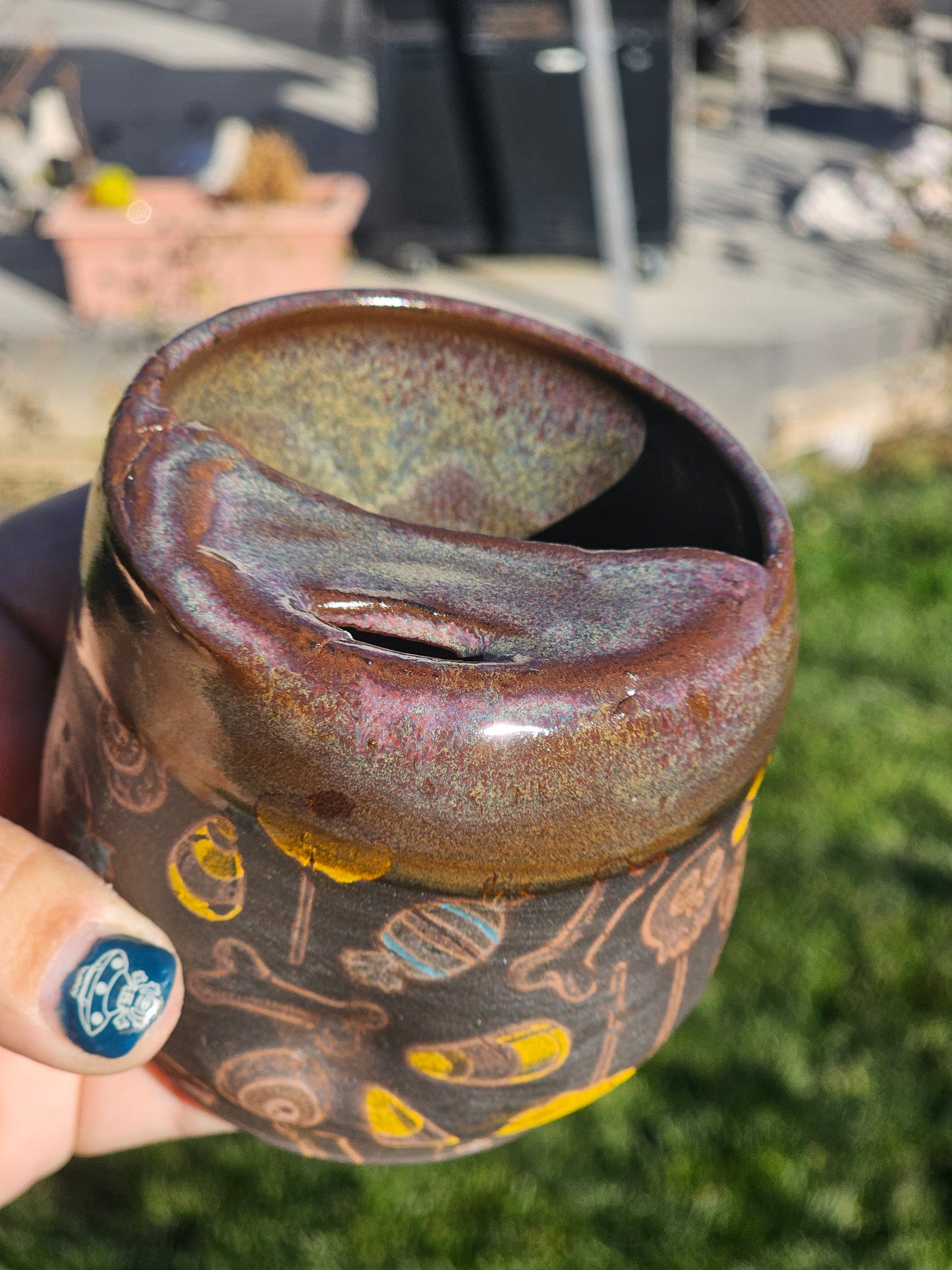 Halloween Thumb Cup Purple