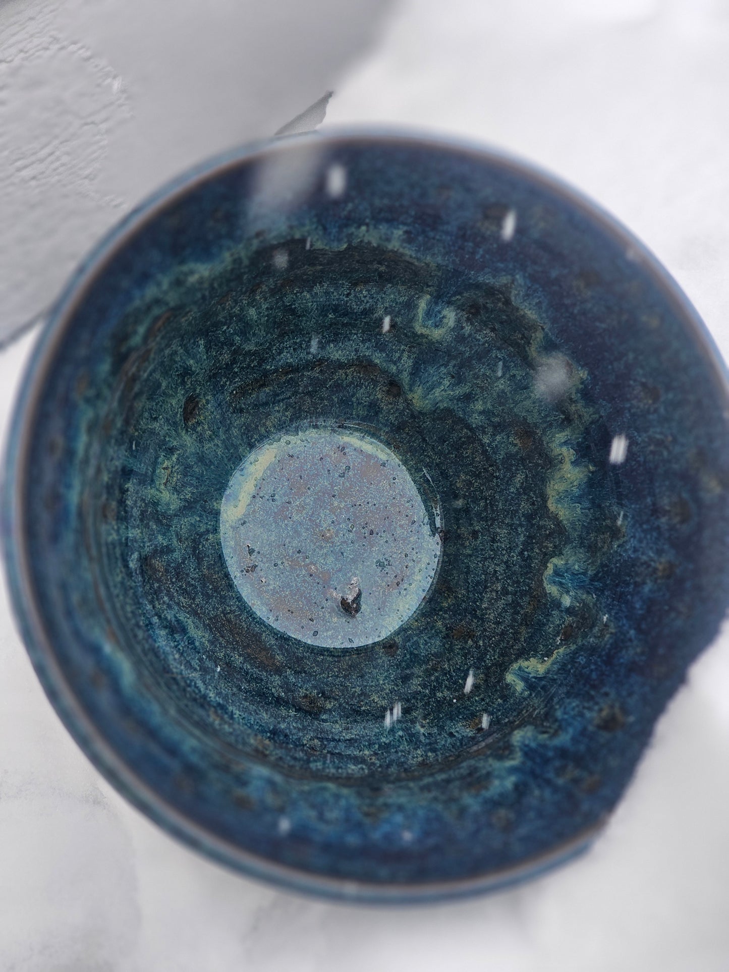 Galaxy Blue and Green Ramen Bowl