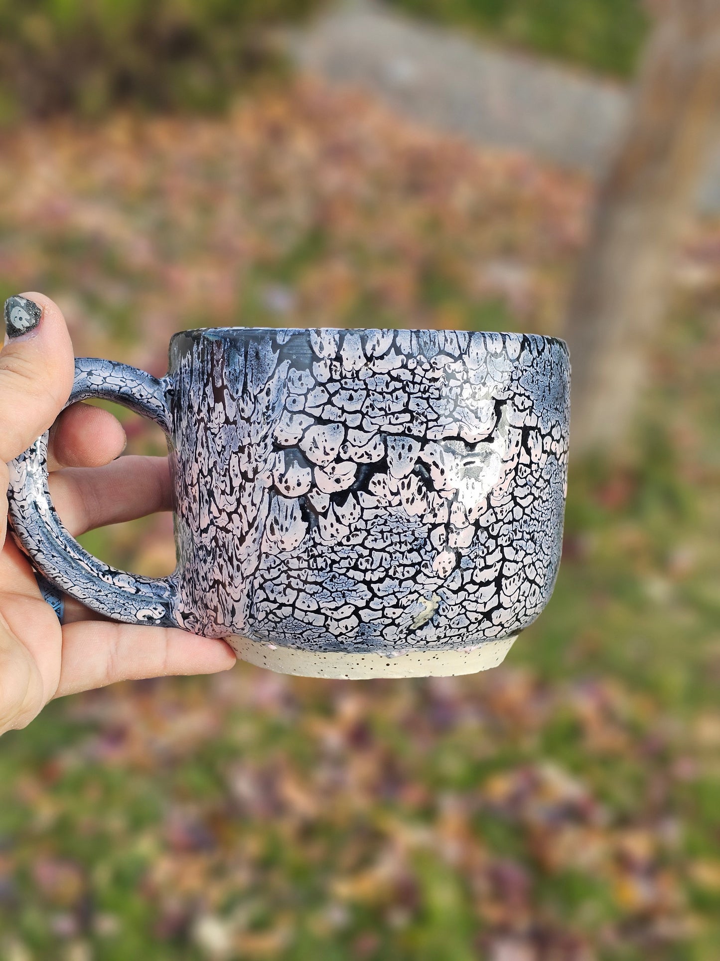 Pink Crackle Mug