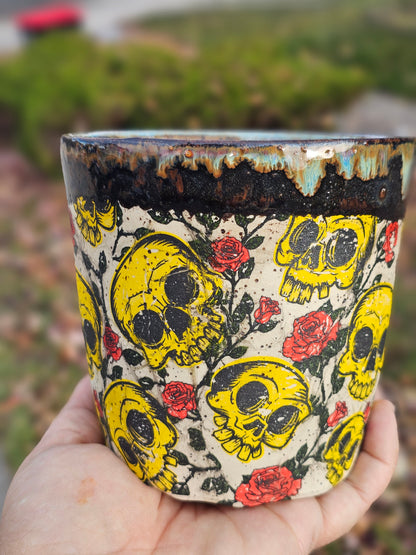 Drippy Skull Pencil Cup