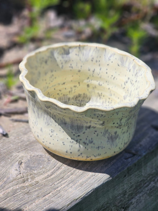 Yellow spekled bowl